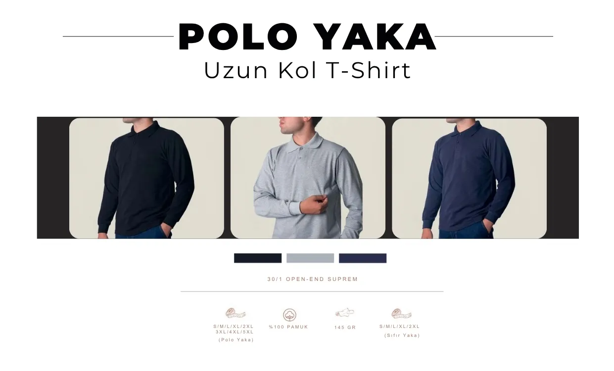 Promosyon Polo Yaka Uzun Kol T-Shirt