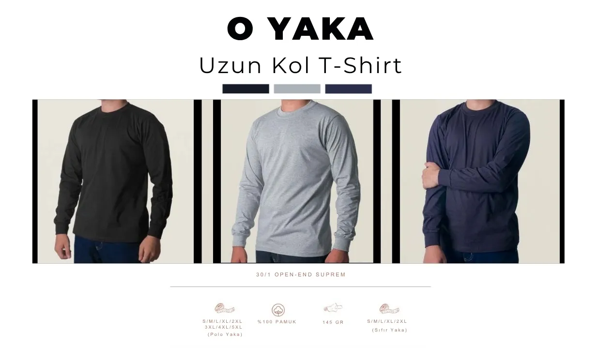 Promosyon O Yaka Uzun Kol T-Shirt